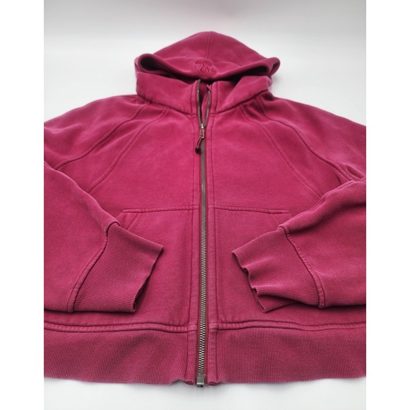 Vintage Cropped‎ Lululemon Hoodie Pink Oversized Y2K Athletic Full Zip M - Picture 5 of 14